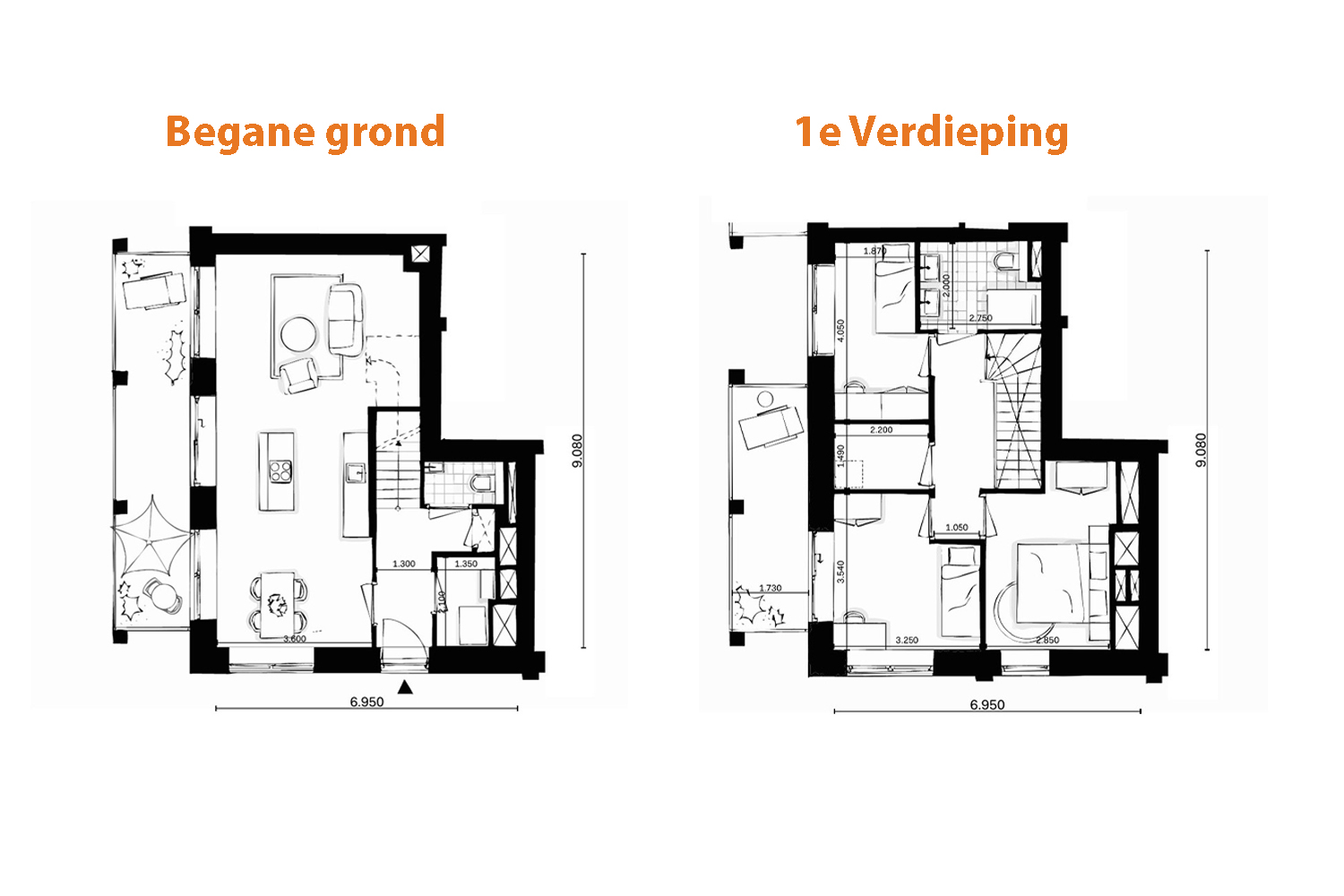 Maisonnette plattegrond deglasfabriek site